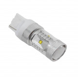 Led auto Alb T20 (7440) Canbus 30W 12-24V Leduri CREE cu o singura intensitate, Palmonix