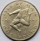 1 Pound 1978 Isle of Man / Insula Man , Triskelion on map, AA, km#44