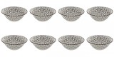 Set boluri, 8 piese, 450 ml, Portelan, Bej
