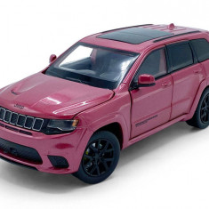 Macheta auto Jeep Grand Cherokee Trackhawk 2021 roz, lumini, sunet, directie