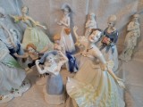Lot 11 Figurine Portelan de Colectie - Balerine si Domnite Vintage ARPO CURTEA DE ARGES