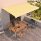 vidaXL Copertină retractabilă manual, galben și alb, 600x350 cm 3069038