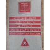 TESTE GRILA DE ALGEBRA SI ANALIZA MATEMATICA-GHEORGHE ADALBERT SCHNEIDER-302074