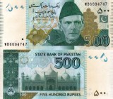 Bancnota Pakistan 500 Rupii 2024 UNC, Asia, Necirculata
