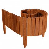 Cumpara ieftin Gard de gradina decorativ din lemn, maro, 200x40 cm, Artool