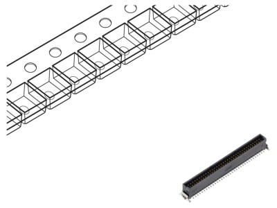 Conector PCB-PCB tată, 68 pini foto
