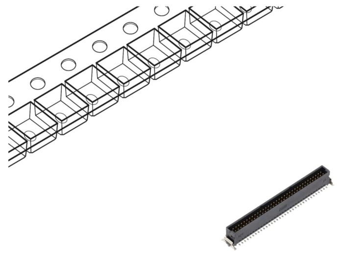 Conector PCB-PCB tată, 68 pini