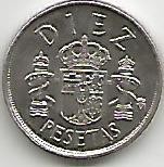 No(3) moneda*SPANIA-Diez pesetas 1985 foto