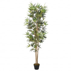 Arbore din bambus artificial 552 de frunze 120 cm verde GartenMobel Dekor