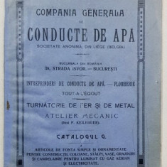 COMPANIA GENERALA DE CONDUCTE DE APA, SOCIETATE ANONIMA DIN LIGE( BELGIA ), CATALOGUL G - 1910
