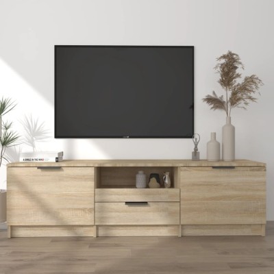 Gossi comoda tv, stejar sonoma, 140x35x40 cm, lemn prelucrat foto
