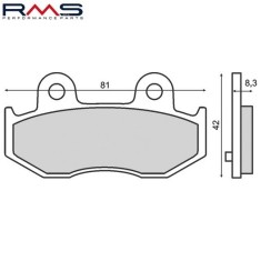 Set placute frana - Kawasaki SC 250 Epsilon - Suzuki UX Sixteen 125-150cc - AN 250-400 Burgman 250-400cc (RMS) foto