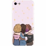 Husa silicon pentru Apple Iphone 5 / 5S / SE, Girls Support Girls