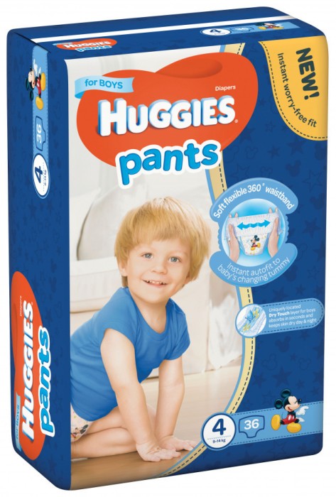 Scutece-chilotel Huggies Jumbo Pack, Nr.4, Baieti, 9-14 kg, 36 buc