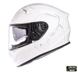 Cumpara ieftin Casca integrala pentru scuter - motocicleta MT KRE SV alb lucios (fibra sticla) &ndash; cu ochelari soare integrati XXL (63/64cm)