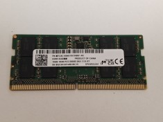 Memorie ram Laptop, Lenovo, FRU SM31L87486, SM31L87486, Micron 16GB, DDR5, 1Rx8, 5600Mhz, PC5-5600B, MTC8C1084S1SC56BD1 KC, PC5-44800, CL40, Non-ECC,
