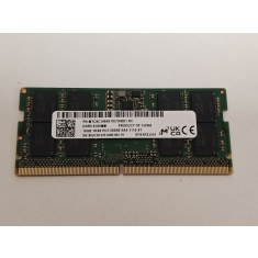 Memorie ram Laptop Micron 16GB, DDR5, 1Rx8, 5600Mhz, PC5-5600B, MTC8C1084S1SC56BD1 KC, PC5-44800, CL46, Non-ECC, sodimm, 262 pini
