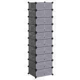 Cumpara ieftin Organizator de pantofi interconectat, 10 compartimente, negru
