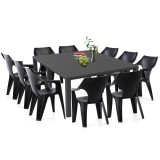 Set de mobilier de grădină Julante II cu 10 locuri, grafit