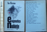 Ion Caraion , Enigmatica noblete , 1974 , editia 1 cu autograf consistent
