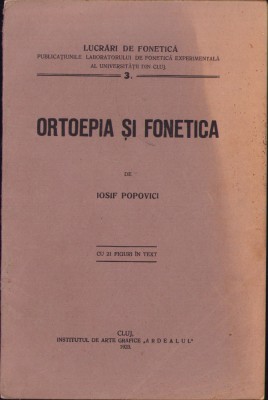 HST C1757 Ortoepia și fonetica 1923 Iosif Popovici foto