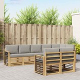 vidaXL Set de canapele de exterior 8 pcs Alb și gri deschis 3392046