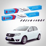 Cumpara ieftin Ștergătoare Dacia Logan II Sedan 2015-prezent | Set Față Flat Premium &ndash; TeamCar&reg;