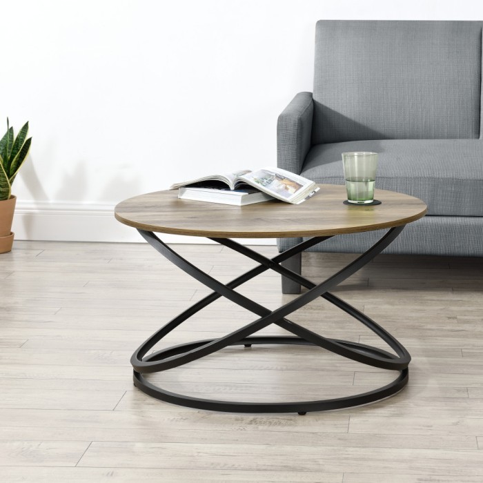 Masuta cafea Dona 46 x 79 cm design rotund [en.casa] HausGarden Leisure