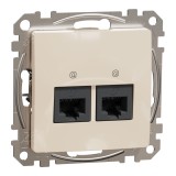 Priza Dubla RJ45 UTP CAT5E Schneider Sedna Bej - Prize Retea Date