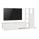 Cumpara ieftin Set mobilier living Damon, Pako World, Alb, 140x29x39 cm