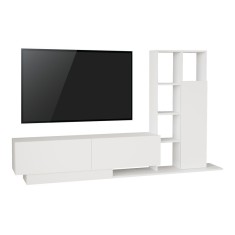 Set mobilier living Damon, Pako World, Alb, 140x29x39 cm
