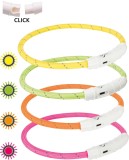Cumpara ieftin Zgarda cu led USB, TPU/ nylon, XS&ndash;S: 35 cm/&oslash; 7 mm, mov 12706, Trixie