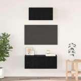 Cumpara ieftin Set comoda TV 2 buc. Stejar Negru Lemn prelucrat