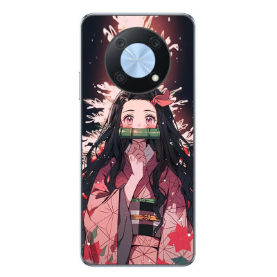 Husa compatibila cu Huawei Nova Y90 Silicon Gel Tpu Model Demon Slayer Nezuko foto