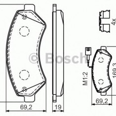 Set placute frana,frana disc FIAT DUCATO bus (250, 290) (2006 - 2016) BOSCH 0 986 494 589