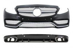 Bara Fata si Difuzor si Ornamente Mercedes C-Class C205 A205 Coupe Cabriolet (2014-2019) C63S Design Performance AutoTuning