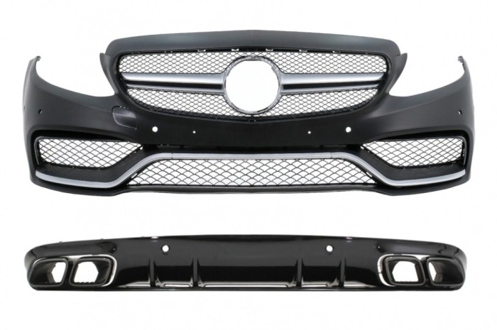 Bara Fata si Difuzor si Ornamente Mercedes C-Class C205 A205 Coupe Cabriolet (2014-2019) C63S Design Performance AutoTuning