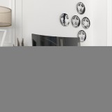 Comoda TV Kullila 160x35x40 cm verde cu alb, 2 usi