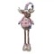 Figurină Decorativă Crăciun, Cerb, Detalii Aurii, &Icirc;mbrăcăminte Roz și Gri, 97cm