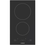 Plita incorporabila vitroceramica Samus PSVE-32BMG5, Latime 30 cm, 2 Arzatoare, Touch Control, Timer, Setari putere in 9 trepte, Sticla ceramica neagr