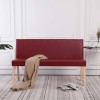 VidaXL Bancă, roșu vin, 139,5 cm, piele ecologică 281331