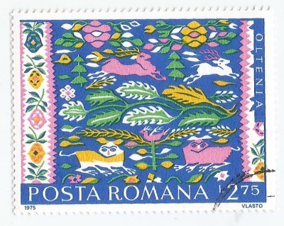 *Romania, LP 897/1975, Scoarte romanesti, 2,75 lei, eroare 1, oblit. foto