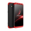 Husa Samsung Galaxy J7 2017 MyStyle 360 3in1 Negru-Rosu, Protectie Soc, Praf, Zgarieturi, Carcasa Plastic