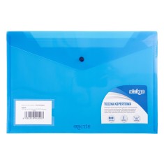 Mapa plic cu capsa si doua buzunare Strigo A4+ Albastru