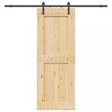 VidaXL Ușă glisantă cu set de feronerie 85x210 cm, lemn masiv de pin