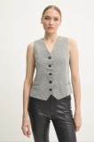 Answear Lab vesta culoarea negru, un singur rand de nasturi