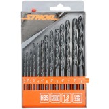 Sthor 21998 - Set burghie metal HSS 2-8 mm tija cilindrica 13 bucati