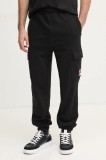 Fila pantaloni de trening Longarone culoarea negru, cu imprimeu, FAM0765