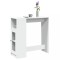 Gossi masa de bar cu rafturi, alb, 101x40x103,5 cm, lemn prelucrat