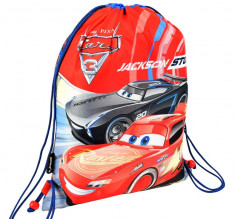 Sac de umar cu snur Fulger McQueen si Jackson Storm Cars 3 foto